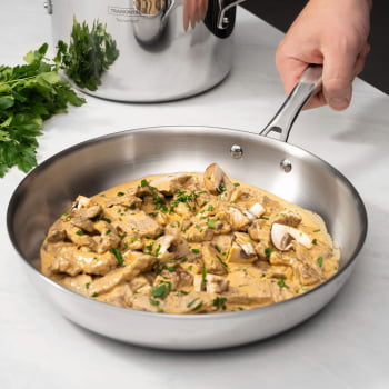 Frigideira Tramontina Grano em Aço Inox com Corpo Triplo e Cabo 30 cm 3,4 L 62155300