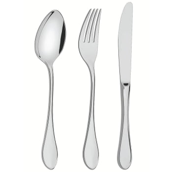 Faqueiro Tramontina Italy Aço Inox c/ Facas de Mesa Forjadas 6mm Acab. Alto Brilho 24 Peças 66932007
