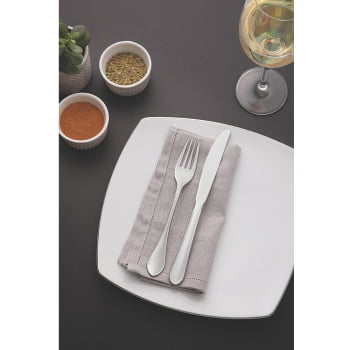 Faqueiro Tramontina Italy Aço Inox c/ Facas de Mesa Forjadas 6mm Acab. Alto Brilho 24 Peças 66932007