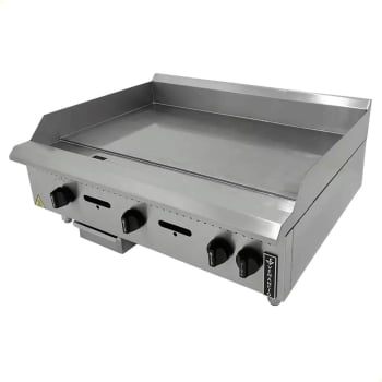 Chapa a Gás Industrial de Mesa Venâncio Inox Manual 90cm Prime 8mm Profissional PCM090G-ME 22065