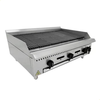 Chapa Grill Charbroiler Gás GLP Industrial de Mesa Venâncio Inox Manual 90cm Prime PCG090G-ME 22045