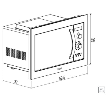 Micro-ondas de Embutir Tramontina Inox 60 25L Aço Inox Acabam. Scotch Brite 8 Funções 220v 94880006