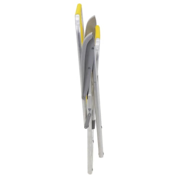Kit 4 Cadeiras de Praia Tramontina Creta Master em Alumínio com Assento Amarelo 92900200