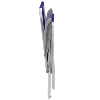 Kit 4 Cadeiras de Praia Tramontina Creta Master em Alumínio com Assento Roxo 92900203