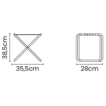 Kit 2 Banquetas de Praia Tramontina Fiji em Alumínio com Assento Azul Escuro e Laranja 92900300