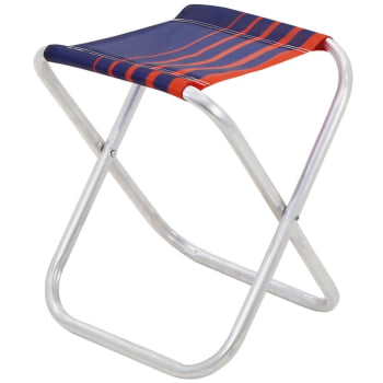 Kit 4 Banquetas de Praia Tramontina Fiji em Alumínio com Assento Azul Escuro e Laranja 92900300