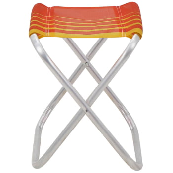 Kit 2 Banquetas de Praia Tramontina Fiji em Alumínio com Assento Laranja e Amarelo 92900301
