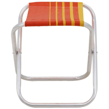 Kit 4 Banquetas de Praia Tramontina Fiji em Alumínio com Assento Laranja e Amarelo 92900301