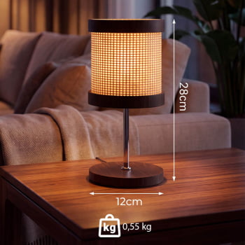 Abajur Muller Straw Mini Imbuia G9 Led 2500IB