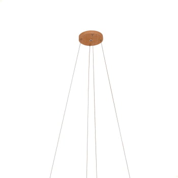 Lustre Muller Straw Roda Natural G9 Led 4 Lâmpadas 2574NA