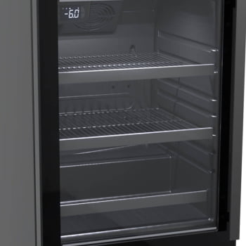 Cervejeira de Embutir Venax Top Light In 100L Preto Fosco Led Branco Porta Invertida de Vidro 127V