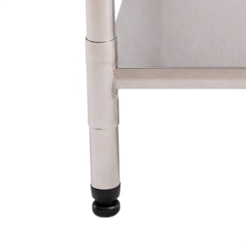 Mesa Com Prateleira Lisa Imeca Em Aço Inox 430 90x60 cm Desmontada 7596
