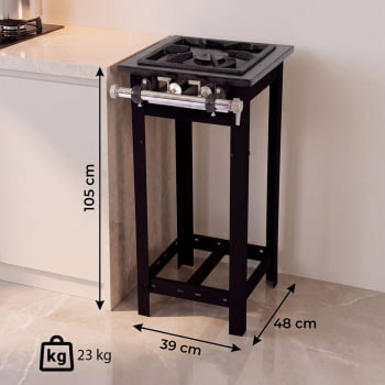 Fogão Industrial Extra Com Pé Venâncio 1 Boca Dupla A Gás GLP E1 14747
