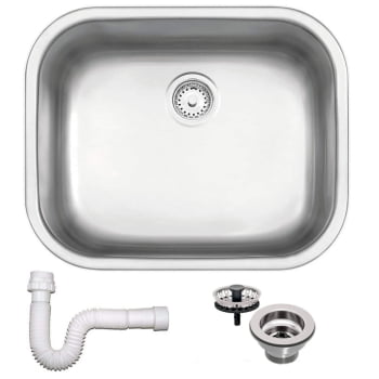 Cuba de Sobrepor ou Embutir Tramontina Aria Maxi 50 BS Prime Aço Inox Acetinado 50x40cm Sifão 94900