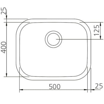 Cuba de Sobrepor ou Embutir Tramontina Aria Maxi 50 BS Prime Aço Inox Acetinado 50x40cm Sifão 94900
