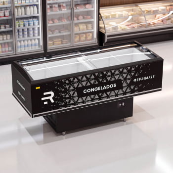 Ilha Expositora Refrimate Vanguard Top 2000 Com Iluminação LED 520 Litros EIVT2000 220V