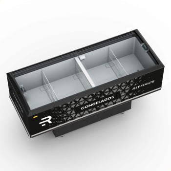 Ilha Expositora Refrimate Vanguard Top 2000 Com Iluminação LED 520 Litros EIVT2000 220V
