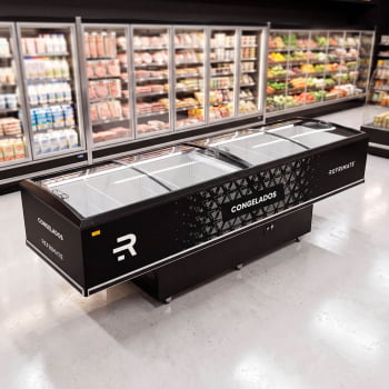 Ilha Espositora Refrimate Vanguard Top 3000 800 Litros Com Iluminação LED 800 Litros EIVT3000 220V