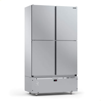 Mini Câmara Comercial Resfriados 4 Portas Refrimate Em Aço Inox 744 Litros 220V MC4P MCR Mini Câmara Comercial Resfriados 4 Portas Refrimate Em Aço Inox 744 Litros 220V MC4P MCR