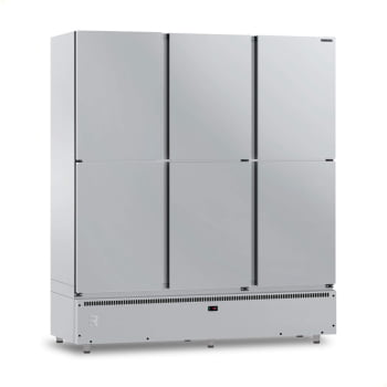 Mini Câmara Comercial Resfriados 6 Portas Refrimate Em Aço Inox 1152 Litros 220V MC6P MCR Mini Câmara Comercial Resfriados 6 Portas Refrimate Em Aço Inox 1152 Litros 220V MC6P MCR
