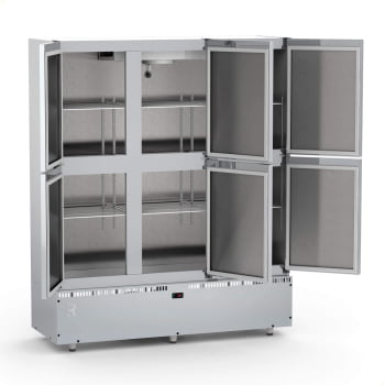 Mini Câmara Comercial Resfriados 6 Portas Refrimate Em Aço Inox 1152 Litros 220V MC6P MCR