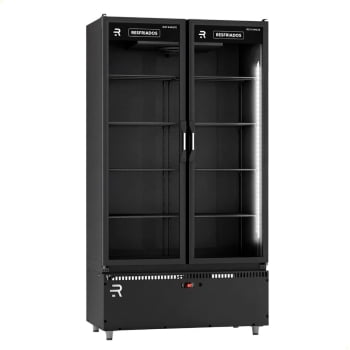 Auto Serviço 2 Portas Refrimate Para Frios e Laticínios Preto Com LED 220V ASVR2P