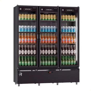 Auto Serviço 3 Portas Refrimate Vanguard Extra Frio Preto Com LED Carnes ou Bebidas 220V ASVEF3P Auto Serviço 3 Portas Refrimate Vanguard Extra Frio Preto Com LED Carnes ou Bebidas 220V ASVEF3P