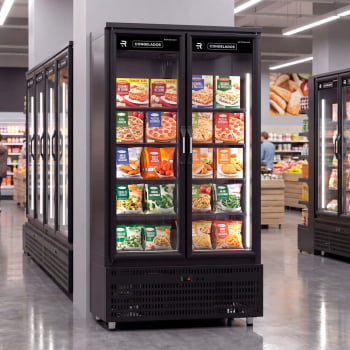 Auto Serviço 2 Portas Refrimate Vanguard Congelados Com LED 220V ASVCG2P