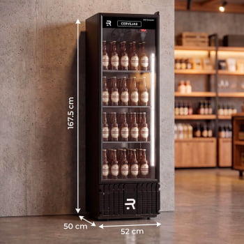 Visa Cooler Cerveja Refrimate 400 Litros 220V Com LED Porta De Vidro VCCE400PV