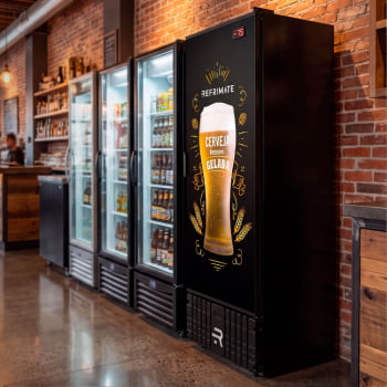 Visa Cooler Cerveja Refrimate 570 Litros 220V Porta Sólida VCCE570PS
