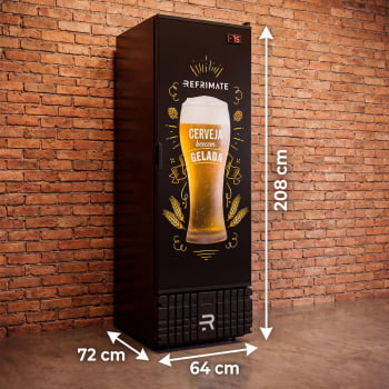 Visa Cooler Cerveja Refrimate 570 Litros 220V Porta Sólida VCCE570PS