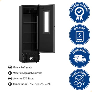 Visa Cooler Cerveja Refrimate 570 Litros 220V Porta Com Visor VCCE570PJ