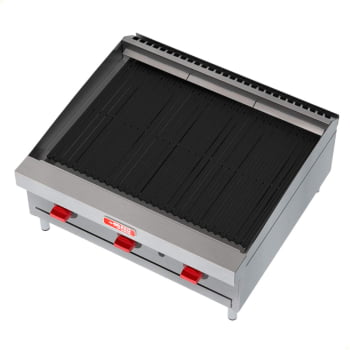 Chapa Char Broiler Red Chameleon 3 Queimadores A Gás GLP CHBR03 Com Chapa Bifeteira