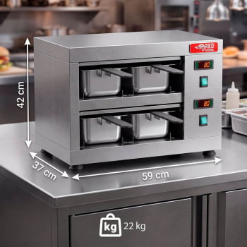 Conservador de Proteínas 4 Cubas Red Chameleon 220V Até 65°C COPROH4