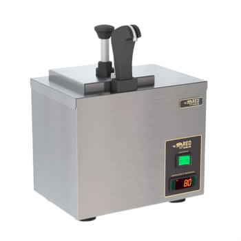 Dispenser de Molhos e Queijo Red Chameleon Em Inox 2,5 Litros 220V DISPQ