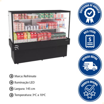 Confeitaria Vanguard Plus Refrigerada Refrimate Ar Forçado 145 cm 220V CVPRAF 1450