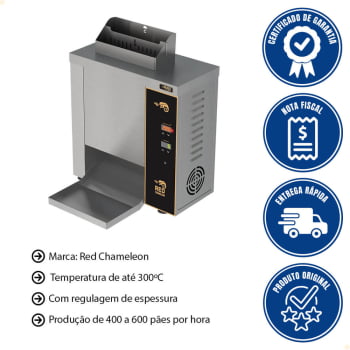 Tostadeira de Pães Red Chameleon Para Hamburguerias 220V TOVER