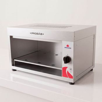 Forno Gratinador Salamandra Progás A Gás Queimador Infravermelho Em Inox PRS-62G