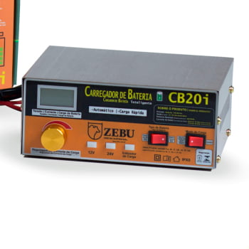 Carregador de Bateria Zebu 20A 400W CB20I 12V/24V Bivolt 35670