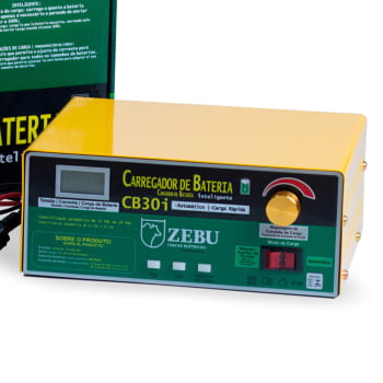 Carregador De Bateria Zebu CB30i Inteligente 600W Com LED Indicador De Carga 35688