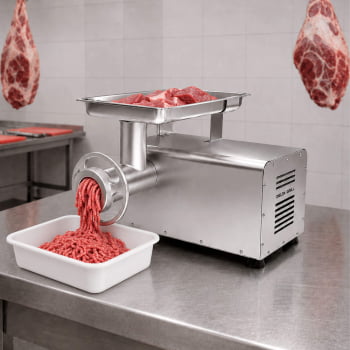 Moedor de Carne Elétrico Delta Grill Boca 22 Total Inox Bivolt 1,25 CV