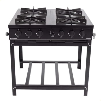 Fogão Industrial A Gás Venâncio Bravo 4 Bocas Com Manípulos Preto BR4BPR 23375 Fogão Industrial A Gás Venâncio Bravo 4 Bocas Com Manípulos Preto BR4BPR 23375
