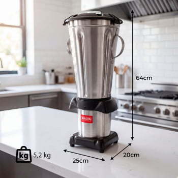 Liquidificador de Bixa Rotação Malta Em Aço Inox 10 Litros 220V Linha Leve