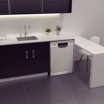 Lava-Louças Tramontina Inox 15 Serviços S15X 60 com 8 Programas e 6 Funções 220 V 94895220
