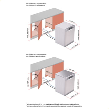 Lava-Louças Tramontina Inox 15 Serviços S15X 60 com 8 Programas e 6 Funções 220 V 94895220