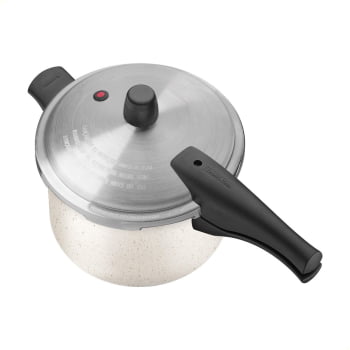 Panela de Pressão Tramontina Vancouver Alumínio Revestimento Antiaderente Starflon Max Bege 4,5L