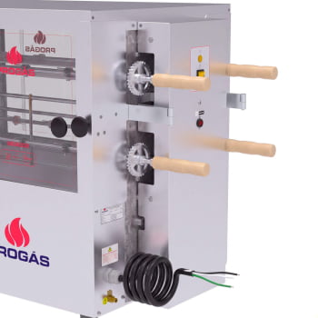 Forno Assador Rotativo Progás Elétrico Em Aço Inox PR-6040 DUO E 220V