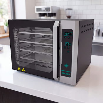 Forno Industrial Elétrico Venâncio Convector Smart Pro Aço Inox 4 Esteiras FCSP4E 220V 25637