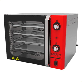 Forno Industrial Convector Venâncio Smart Basic Vermelho 4 Esteira Corpo Inox 220v FCSB4E 15477 Forno Industrial Convector Venâncio Smart Basic Vermelho 4 Esteira Corpo Inox 220v FCSB4E 15477
