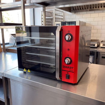 Forno Industrial Convector Venâncio Smart Basic Vermelho 4 Esteira Corpo Inox 220v FCSB4E 15477